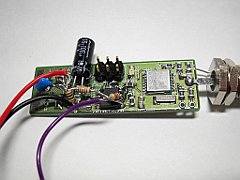 FMトランスミッタ基板に時報発生用簡易フィルタを追加した基板