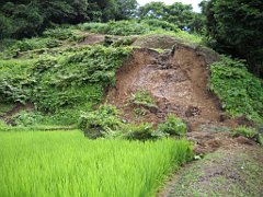昨日の大雨で「のげた」場所