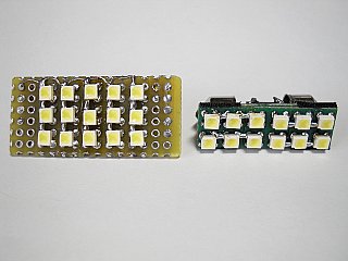 自作したマップライトユニットとルームライトユニット