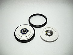 製作中のインホイールモーター・ベアリングを使ったホイール部分