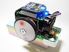 モーター回転テスト中・自作ライントレーサ