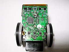 自作ライントレーサ・裏側