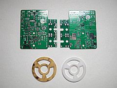 ライントレーサ LT-50基板とレーザー加工で作成したホイールベース