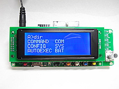 自作基板に MS-DOSを移植したみたいな図・dirコマンド実行したみたいな図