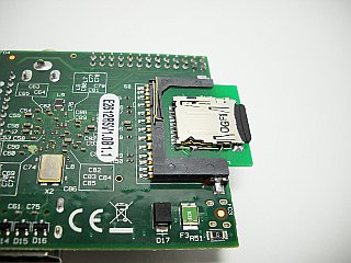 Raspberry Piにセットしたところ(裏側)