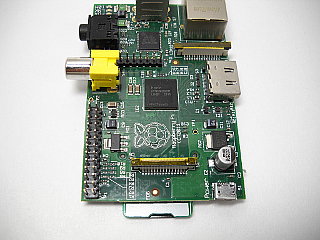Raspberry Piにセットしたところ