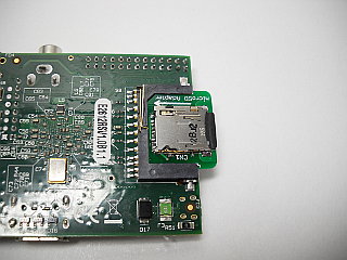 Raspberry Piにセットしたところ・裏側