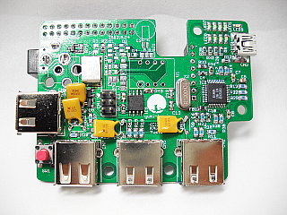 USB-HUB基板の表側