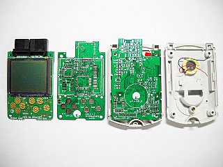 ケースと旧基板、新基板